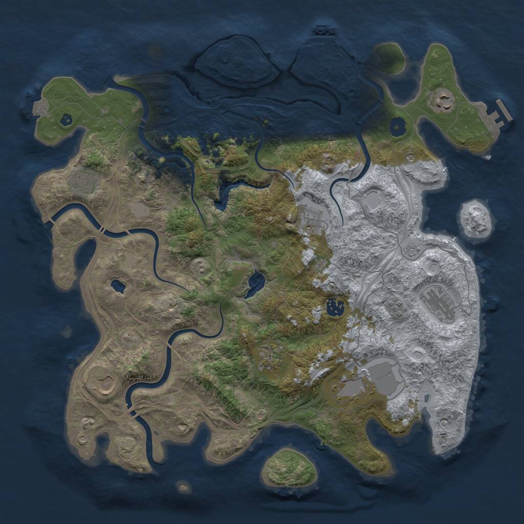 Rust Map: Procedural Map, Size: 4250, Seed: 373506665, 15 Monuments