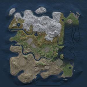 Thumbnail Rust Map: Procedural Map, Size: 3500, Seed: 155298296, 14 Monuments