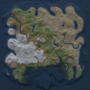 Thumbnail Rust Map: Procedural Map, Size: 4250, Seed: 1233935451, 16 Monuments