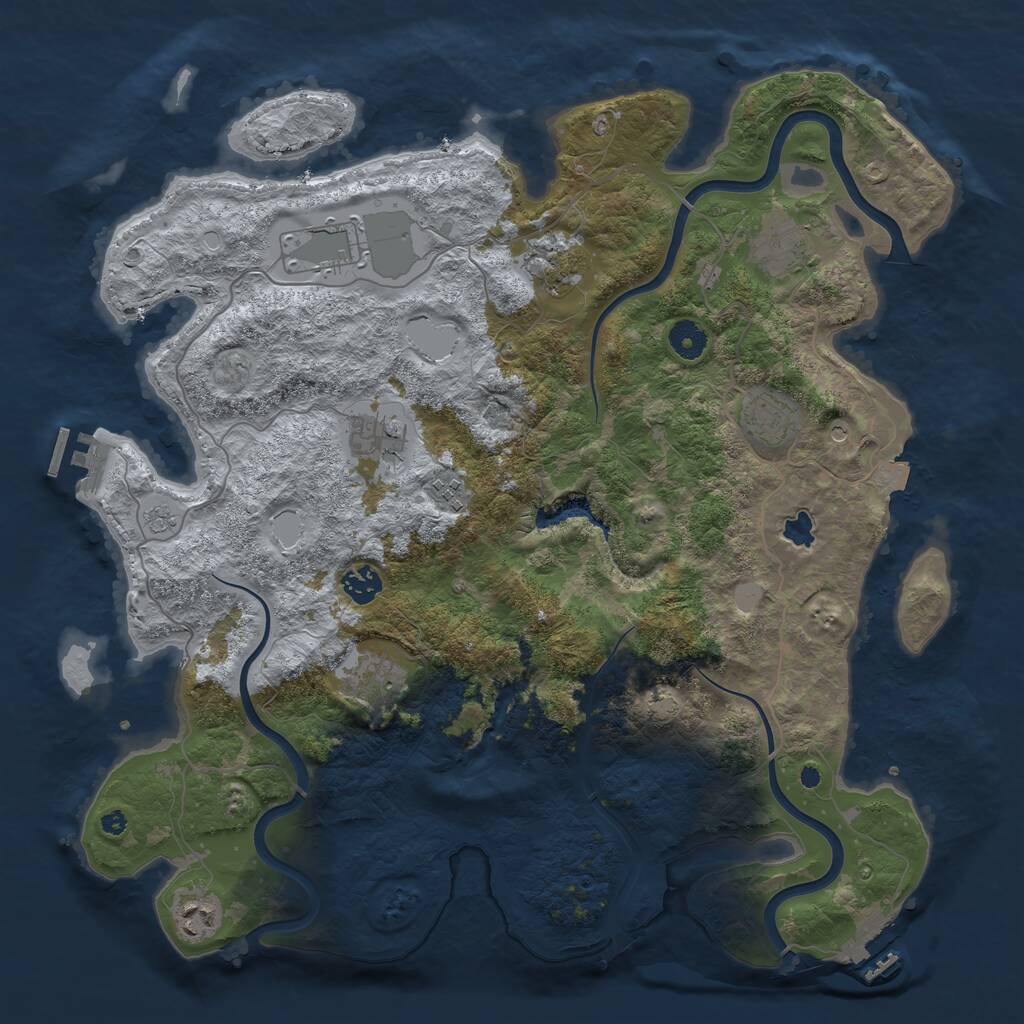 Rust Map: Procedural Map, Size: 4096, Seed: 137756766, 15 Monuments