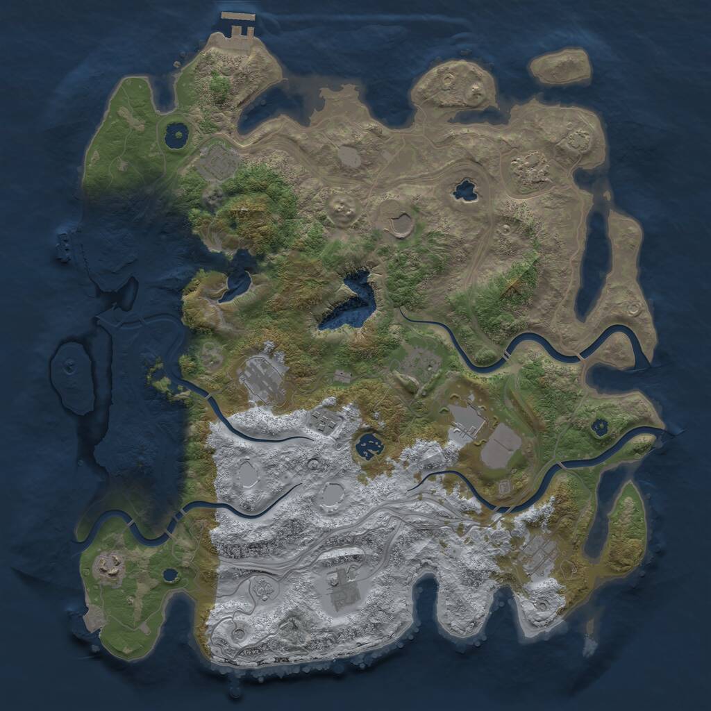 Rust Map: Procedural Map, Size: 4250, Seed: 1314881866, 17 Monuments