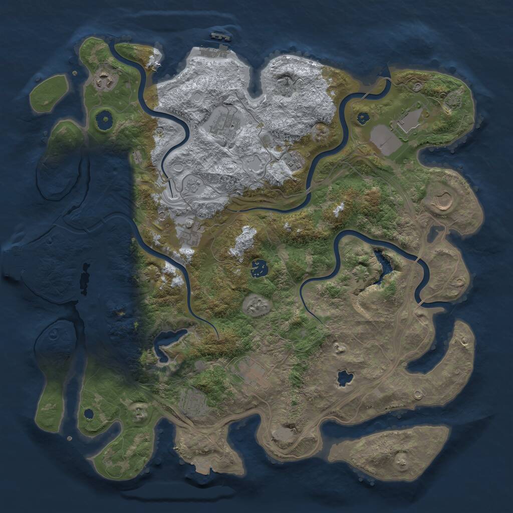 Rust Map: Procedural Map, Size: 4250, Seed: 181252912, 15 Monuments