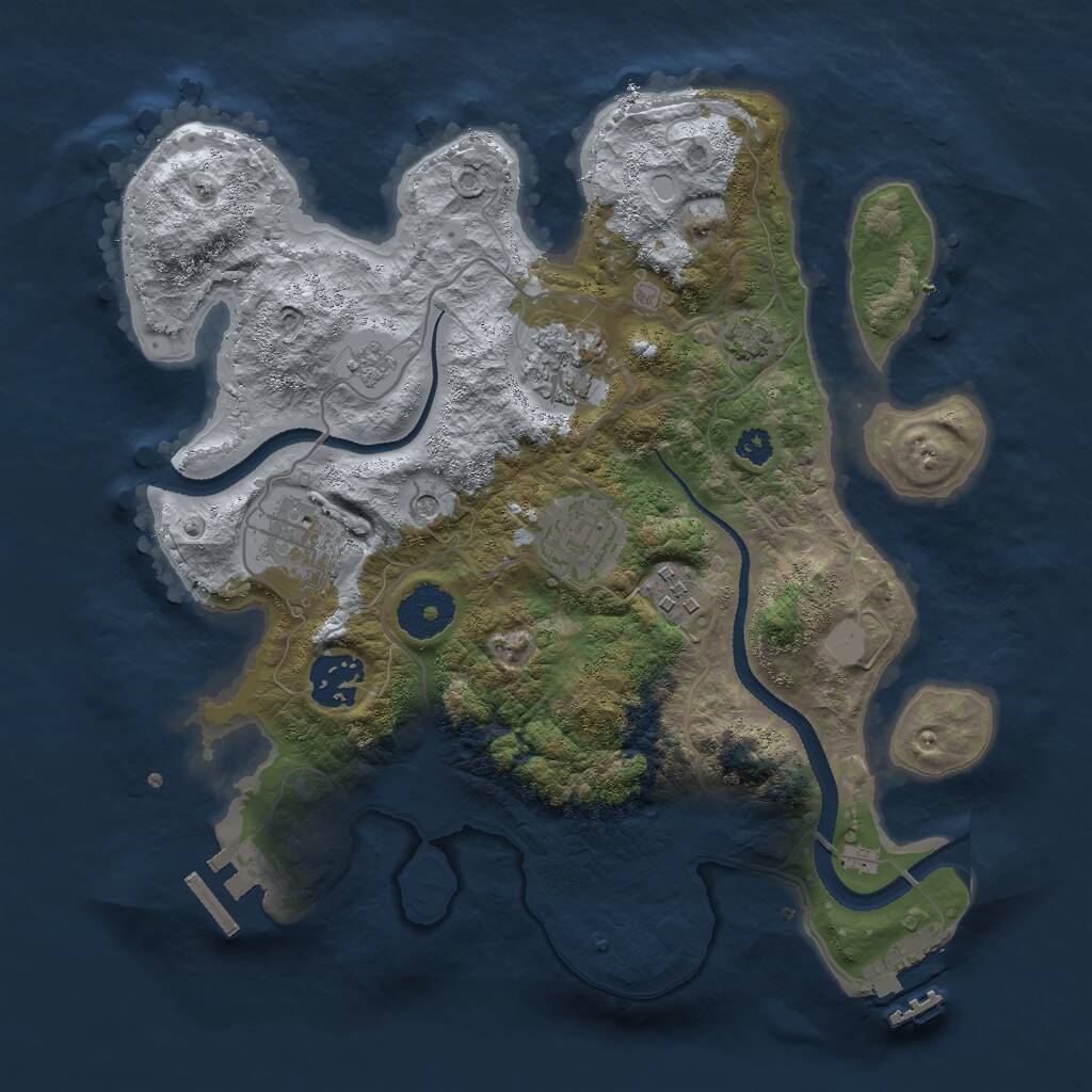 Rust Map: Procedural Map, Size: 3000, Seed: 311773634, 11 Monuments