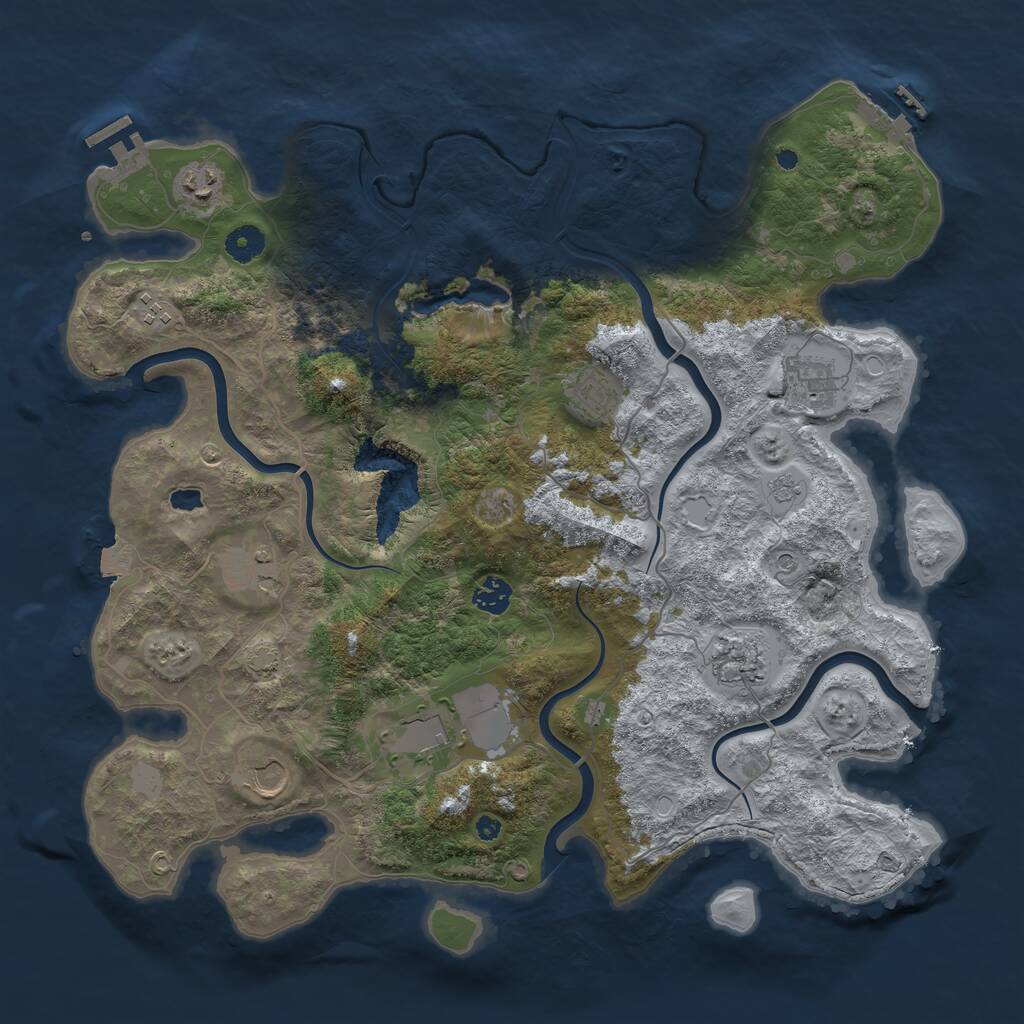 Rust Map: Procedural Map, Size: 4123, Seed: 65436124, 15 Monuments