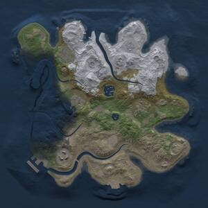Thumbnail Rust Map: Procedural Map, Size: 2800, Seed: 1248049442, 11 Monuments
