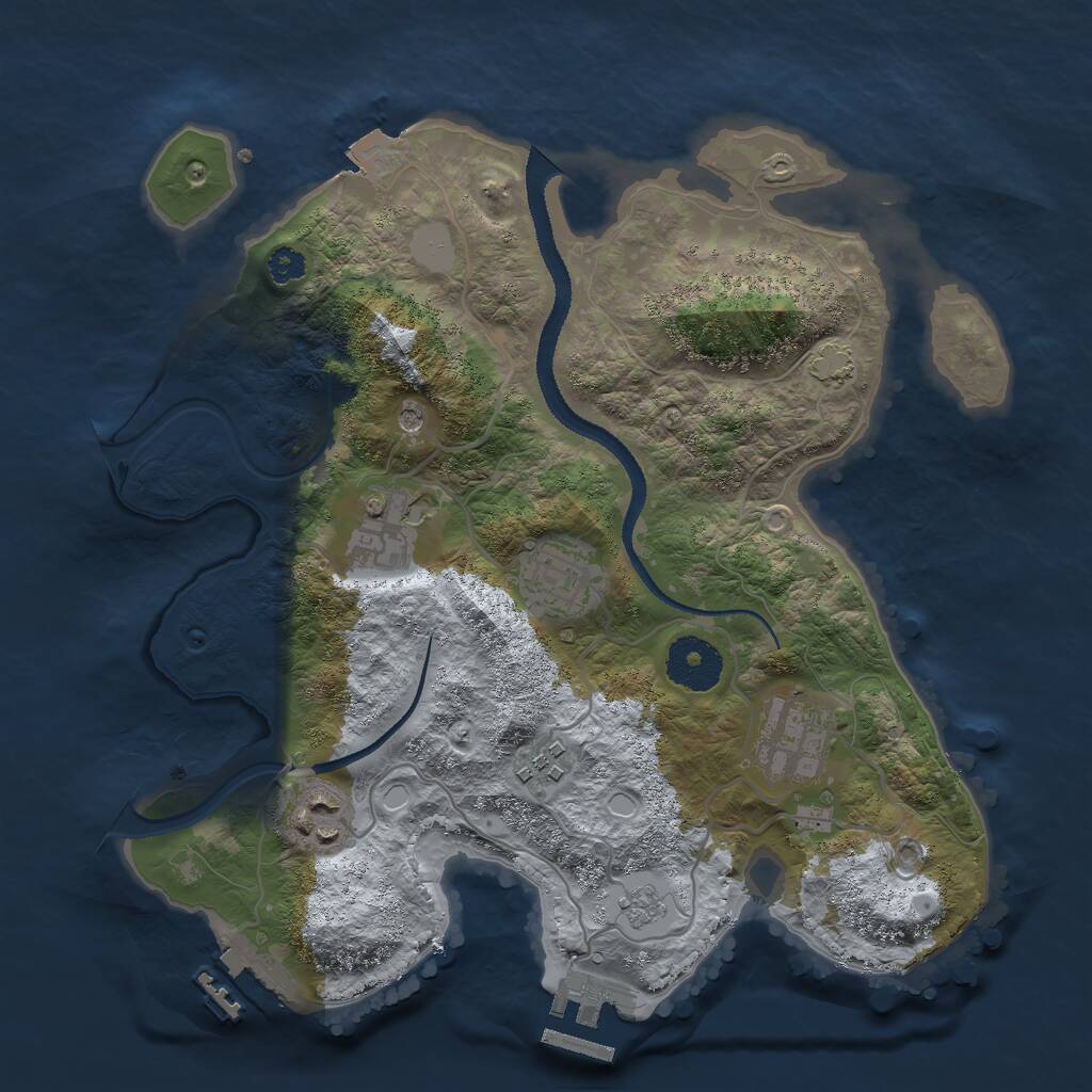 Rust Map: Procedural Map, Size: 3000, Seed: 952919913, 11 Monuments