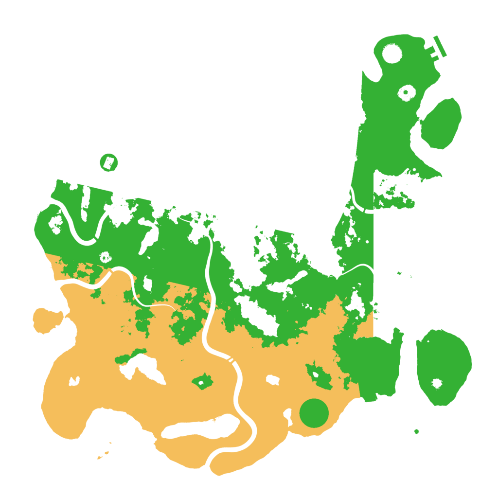 Biome Rust Map: Procedural Map, Size: 4500, Seed: 134615