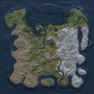 Thumbnail Rust Map: Procedural Map, Size: 3750, Seed: 109565, 16 Monuments