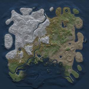 Thumbnail Rust Map: Procedural Map, Size: 4500, Seed: 298831416, 17 Monuments