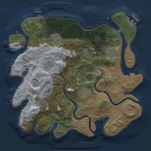 Thumbnail Rust Map: Procedural Map, Size: 3500, Seed: 977123, 17 Monuments