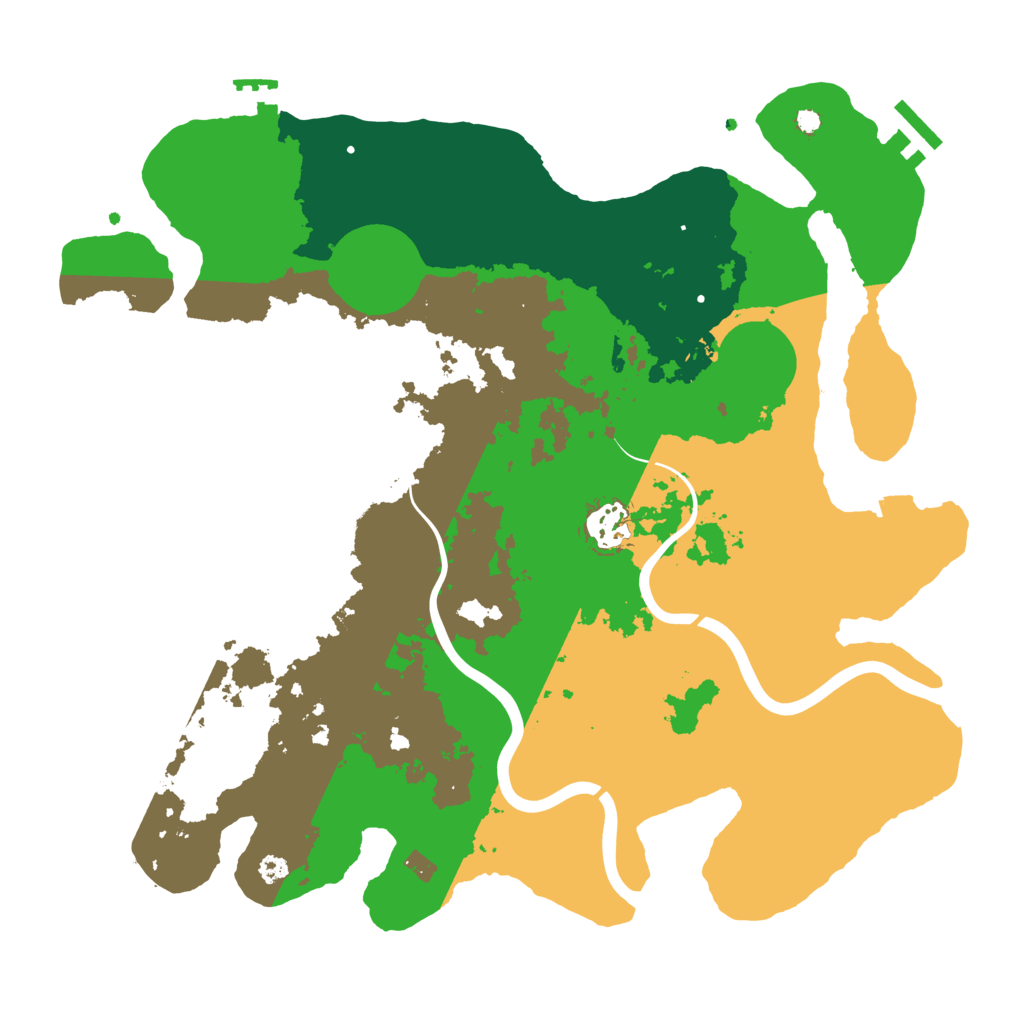 Biome Rust Map: Procedural Map, Size: 3500, Seed: 977123