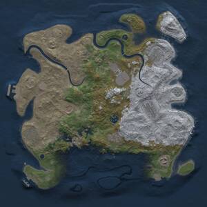 Thumbnail Rust Map: Procedural Map, Size: 3750, Seed: 605440, 16 Monuments