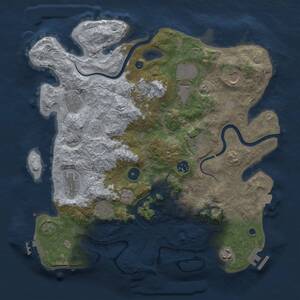 Thumbnail Rust Map: Procedural Map, Size: 3750, Seed: 473483, 17 Monuments