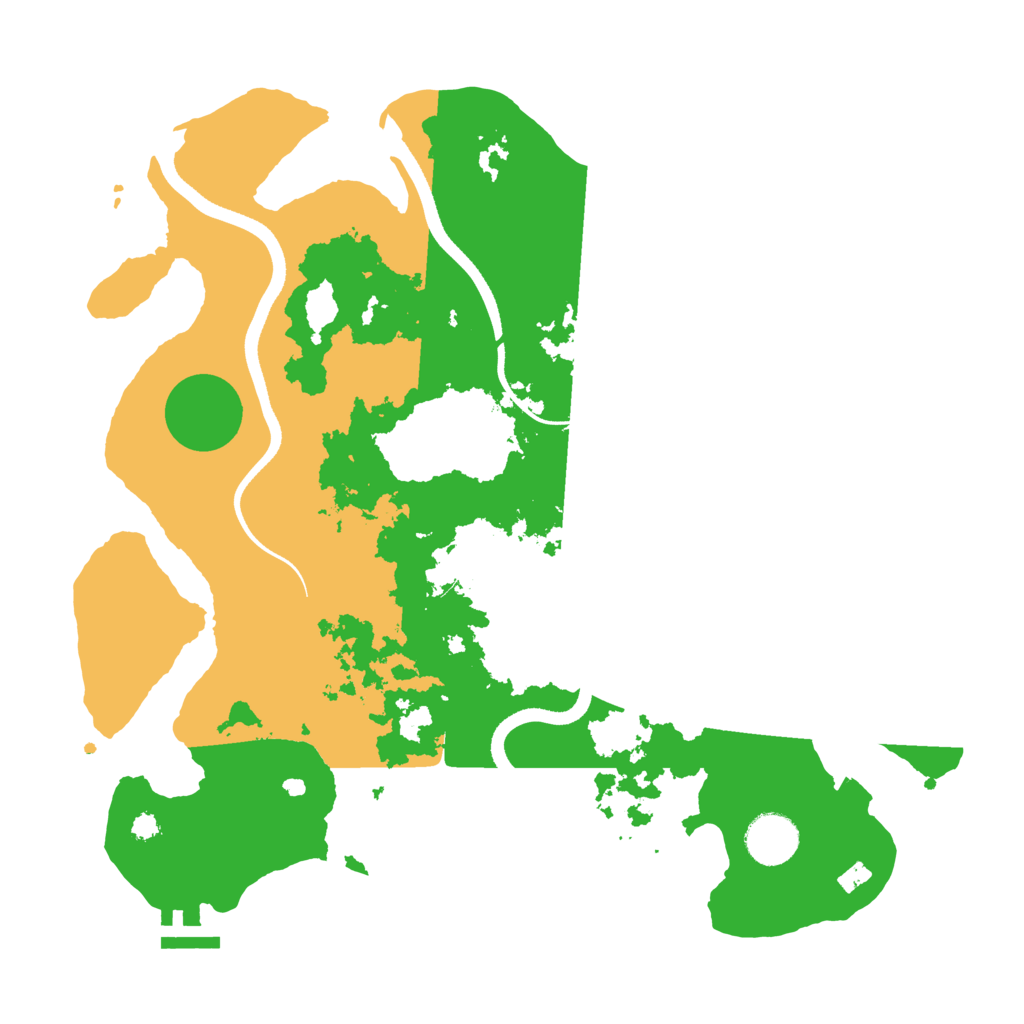 Biome Rust Map: Procedural Map, Size: 3500, Seed: 15378501