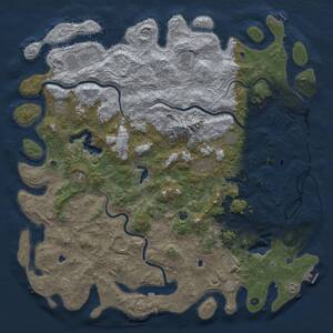 Thumbnail Rust Map: Procedural Map, Size: 6000, Seed: 2092732504, 19 Monuments