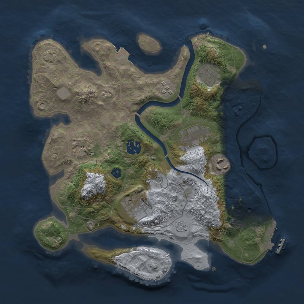 Rust Map: Procedural Map, Size: 3000, Seed: 149725980, 12 Monuments