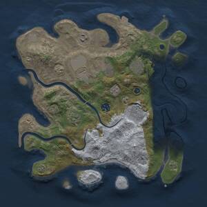 Thumbnail Rust Map: Procedural Map, Size: 3500, Seed: 87911700, 12 Monuments
