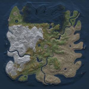Thumbnail Rust Map: Procedural Map, Size: 4500, Seed: 759966, 17 Monuments