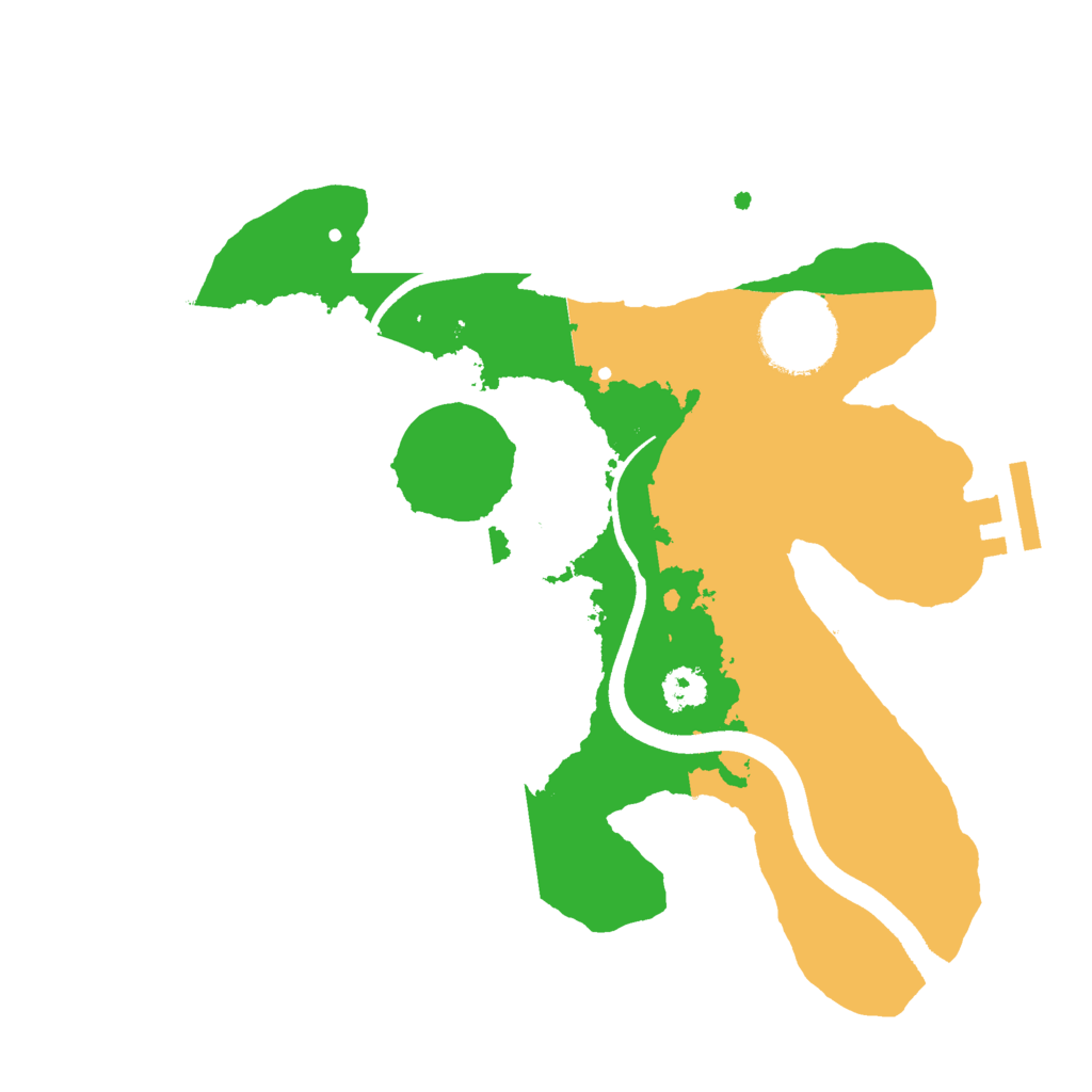 Biome Rust Map: Procedural Map, Size: 2500, Seed: 627897279