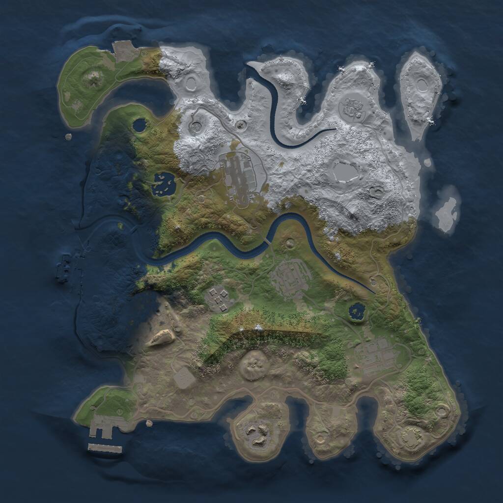 Rust Map: Procedural Map, Size: 3000, Seed: 139496792, 13 Monuments