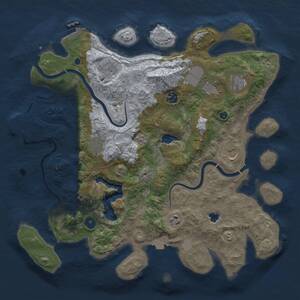 Thumbnail Rust Map: Procedural Map, Size: 4000, Seed: 72088601, 14 Monuments