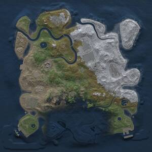 Thumbnail Rust Map: Procedural Map, Size: 3500, Seed: 1275240001, 14 Monuments
