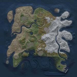 Thumbnail Rust Map: Procedural Map, Size: 3500, Seed: 937729934, 13 Monuments