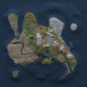 Thumbnail Rust Map: Procedural Map, Size: 2500, Seed: 380313477, 9 Monuments
