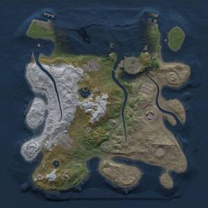 Thumbnail Rust Map: Procedural Map, Size: 3000, Seed: 27368, 11 Monuments