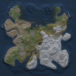 Thumbnail Rust Map: Procedural Map, Size: 3500, Seed: 1007724098, 15 Monuments