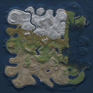 Thumbnail Rust Map: Procedural Map, Size: 4000, Seed: 1377513401, 16 Monuments