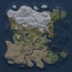 Thumbnail Rust Map: Procedural Map, Size: 4000, Seed: 1002107227, 15 Monuments
