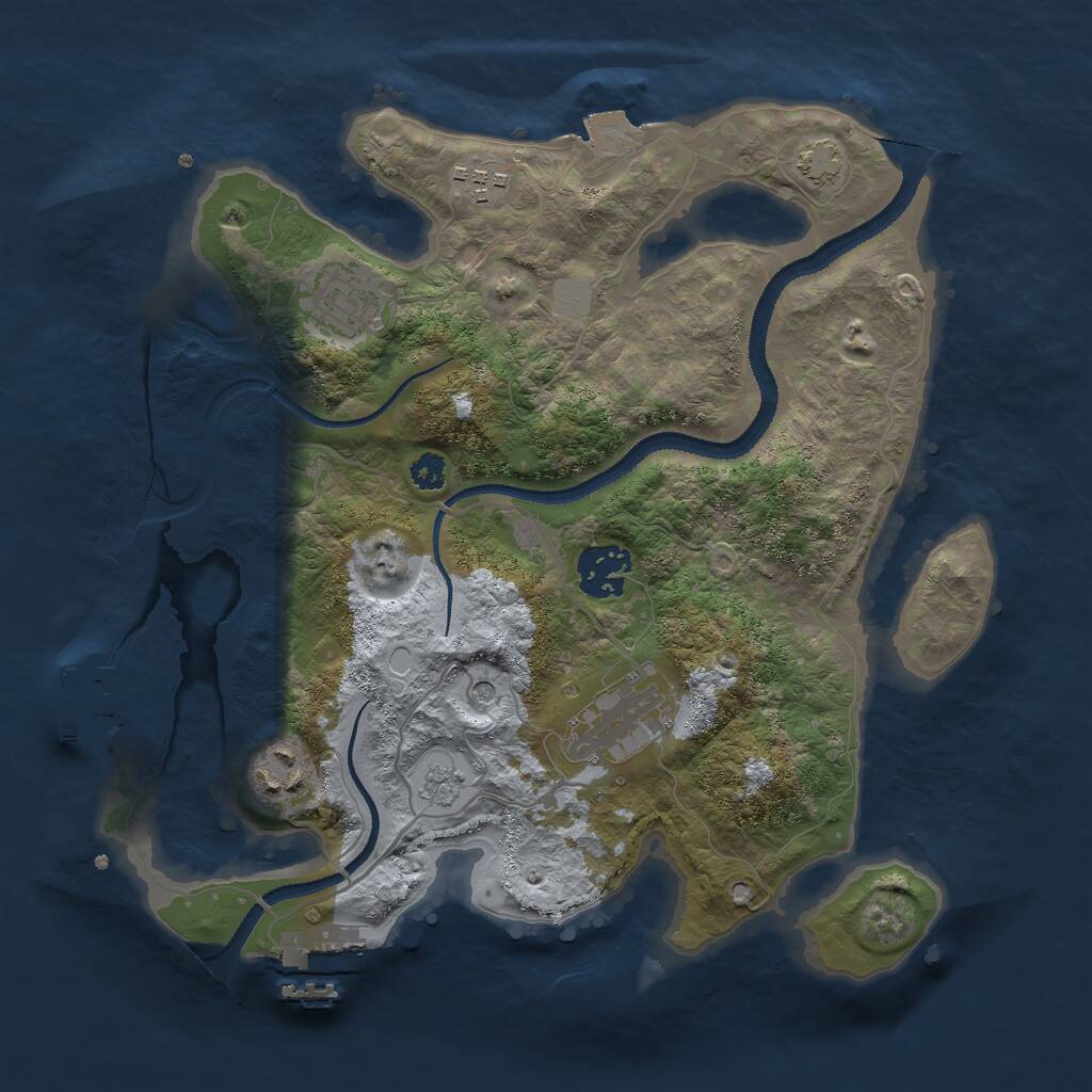 Rust Map: Procedural Map, Size: 3000, Seed: 94590, 11 Monuments