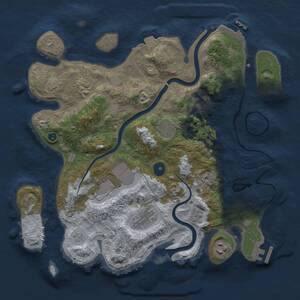 Thumbnail Rust Map: Procedural Map, Size: 3500, Seed: 71220855, 13 Monuments