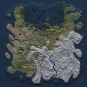 Thumbnail Rust Map: Procedural Map, Size: 5000, Seed: 263463782, 16 Monuments