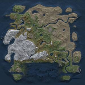 Thumbnail Rust Map: Procedural Map, Size: 4500, Seed: 486322374, 15 Monuments