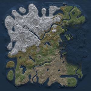 Thumbnail Rust Map: Procedural Map, Size: 4500, Seed: 286707404, 16 Monuments