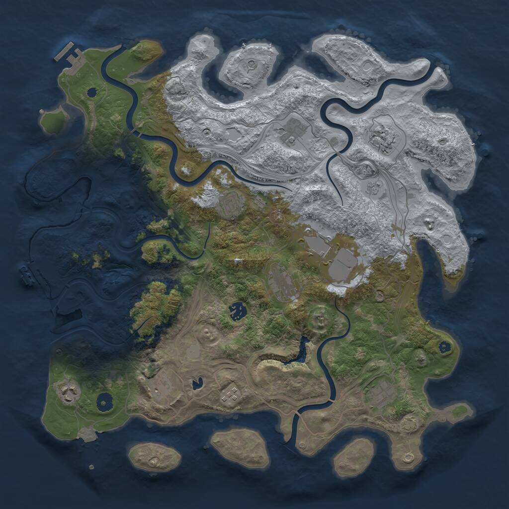 Rust Map: Procedural Map, Size: 4250, Seed: 1637770929, 16 Monuments