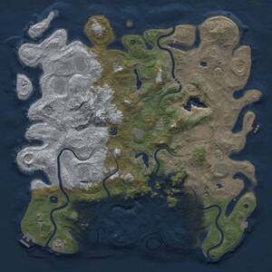 Thumbnail Rust Map: Procedural Map, Size: 5000, Seed: 72223431, 17 Monuments