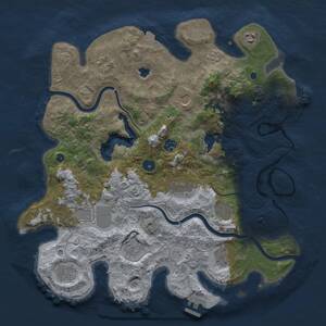 Thumbnail Rust Map: Procedural Map, Size: 4000, Seed: 351327890, 17 Monuments