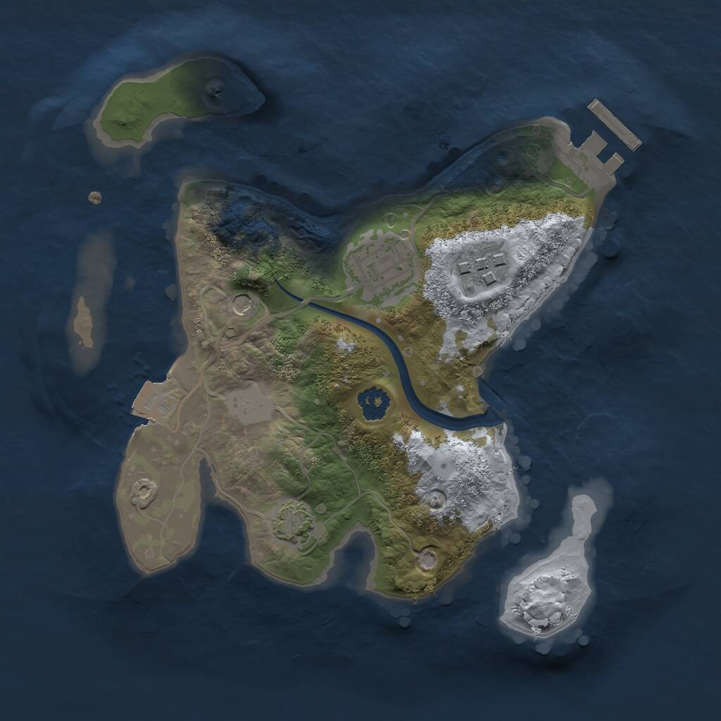 Rust Map: Procedural Map, Size: 2250, Seed: 1589351198, 6 Monuments