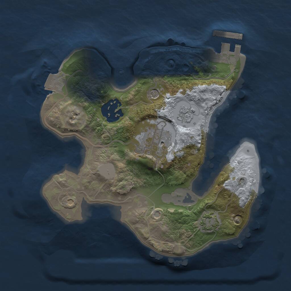 Rust Map: Procedural Map, Size: 2000, Seed: 41265, 7 Monuments