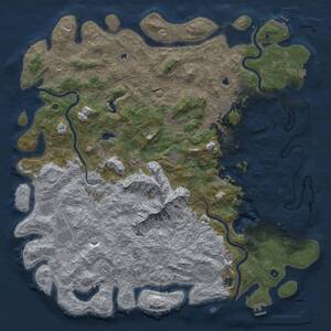 Thumbnail Rust Map: Procedural Map, Size: 6000, Seed: 19910519, 17 Monuments
