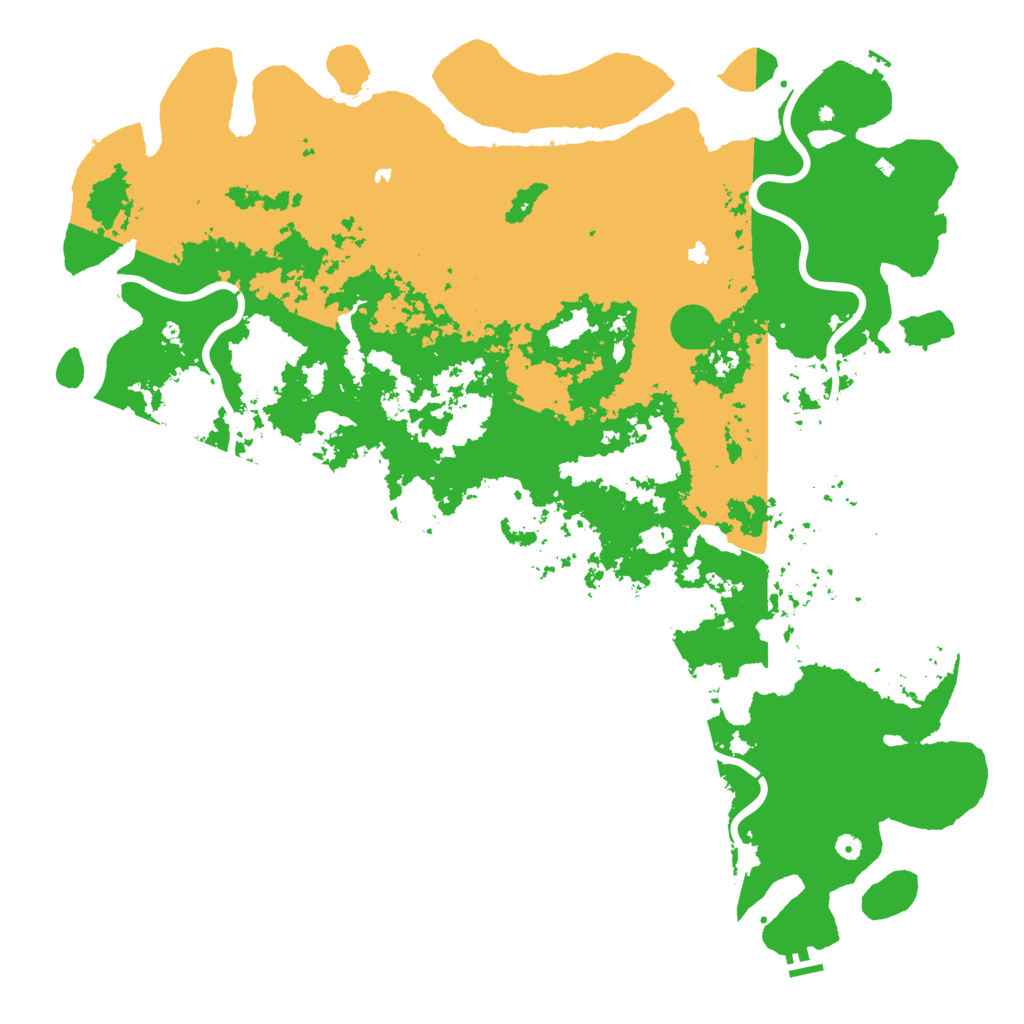 Biome Rust Map: Procedural Map, Size: 6000, Seed: 19910519