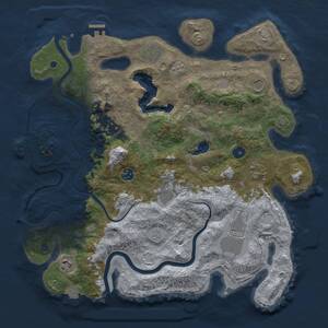 Thumbnail Rust Map: Procedural Map, Size: 4000, Seed: 21204, 15 Monuments