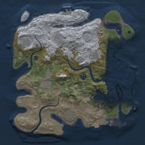 Thumbnail Rust Map: Procedural Map, Size: 3500, Seed: 1898826332, 16 Monuments