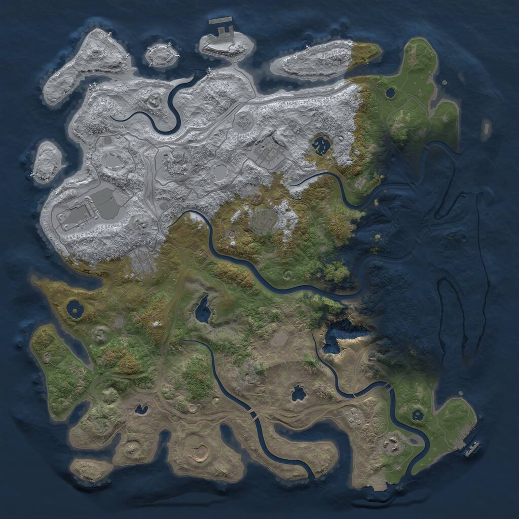 Rust Map: Procedural Map, Size: 4500, Seed: 1598216718, 15 Monuments