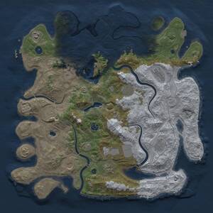 Thumbnail Rust Map: Procedural Map, Size: 4250, Seed: 1291235220, 17 Monuments