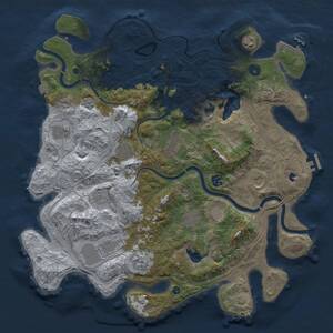 Thumbnail Rust Map: Procedural Map, Size: 4250, Seed: 1462796836, 17 Monuments
