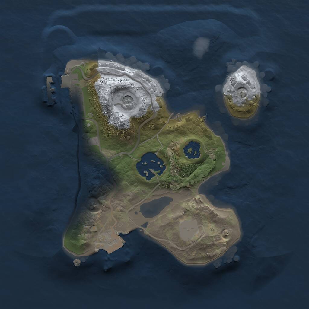 Rust Map: Procedural Map, Size: 1750, Seed: 1925664991, 4 Monuments